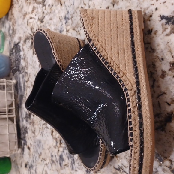 Karl lagerfeld Paris Carina sz 10 Heeled open toe wedge shoes sansdals - Picture 3 of 6